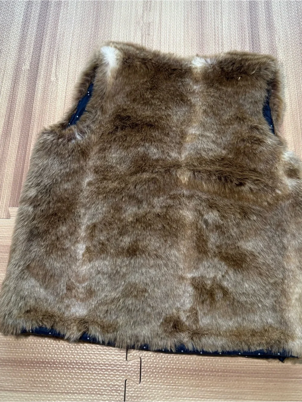 OshKosh B’gosh Girls Size 8 Brown Faux Fur Vest Sleeveless Fall Winter